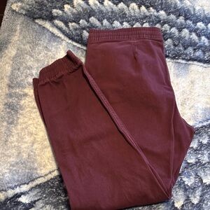 Burgundy Jogger Pants Size Large